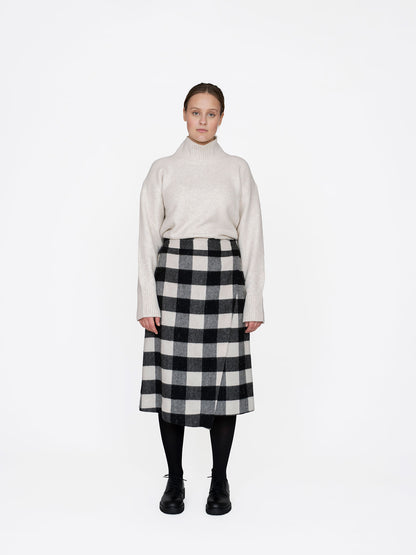 The Assembly Line Asymmetric Midi Skirt