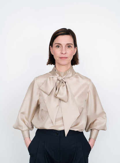 The Assembly Line Tie Bow Blouse