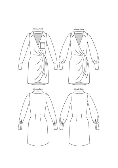 Sewing Patterns by Masin Atlas Wrap Dress PDF Pattern