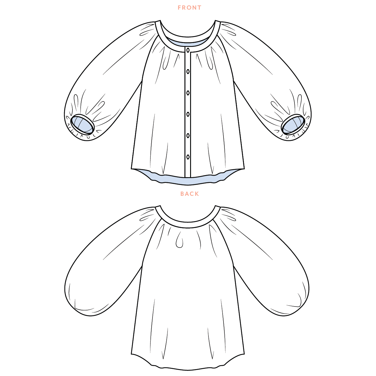 Sewing Patterns by Masin Amalfi Blouse PDF Pattern