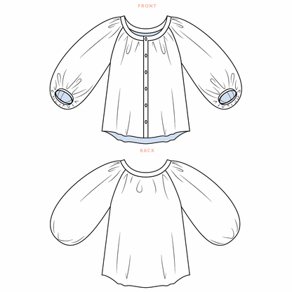 Sewing Patterns by Masin Amalfi Blouse PDF Pattern