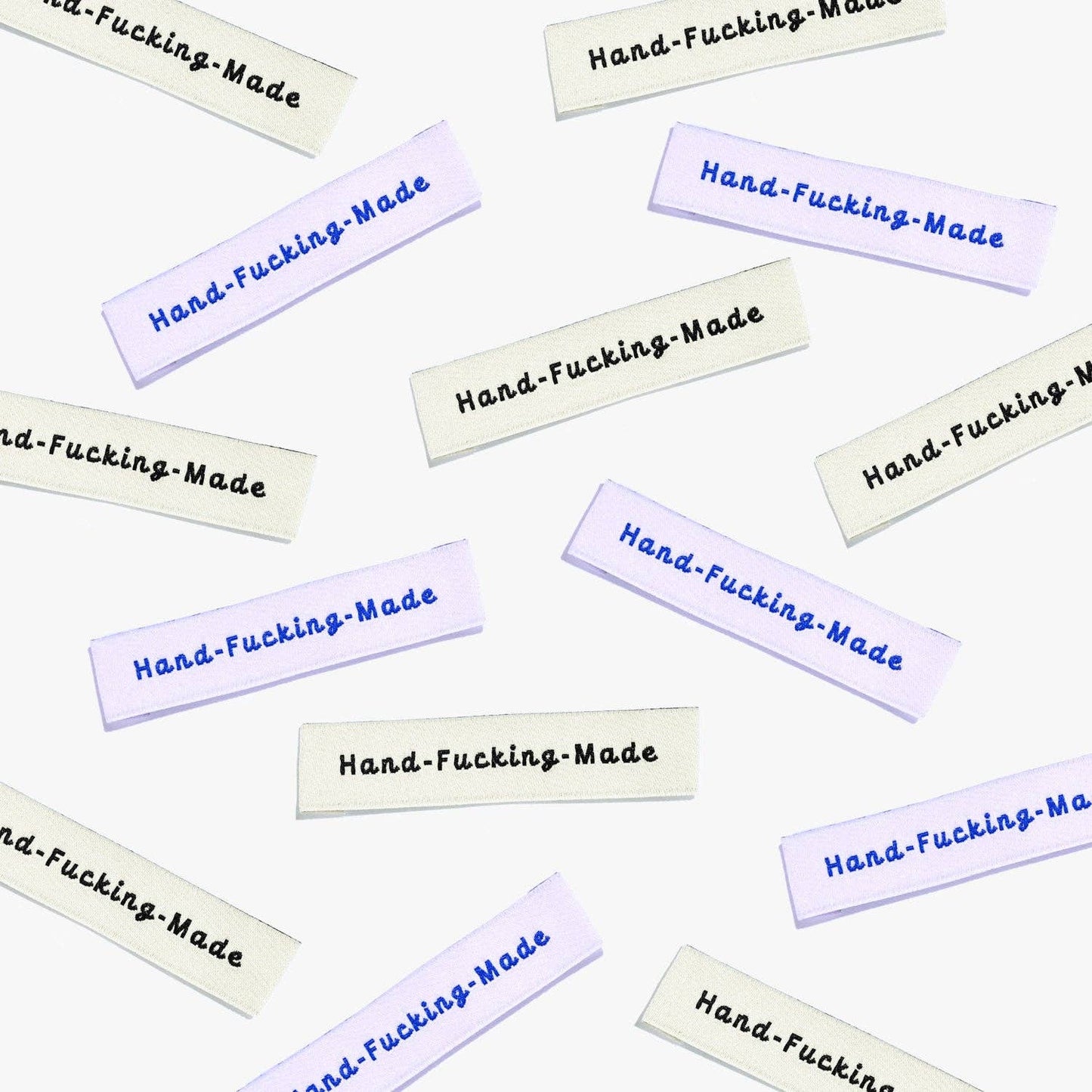 Kylie and The Machine 'Hand-F*cking-Made' Woven Sewing Labels