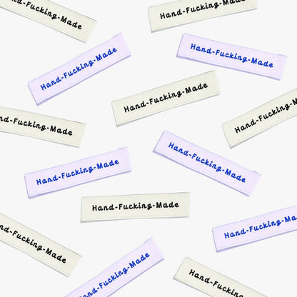 Kylie and The Machine 'Hand-F*cking-Made' Woven Sewing Labels