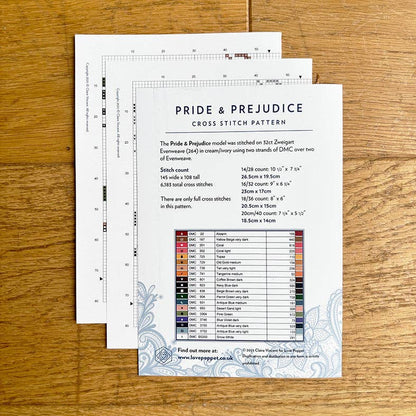 Love Poppet Pride & Prejudice Cross Stitch Pattern