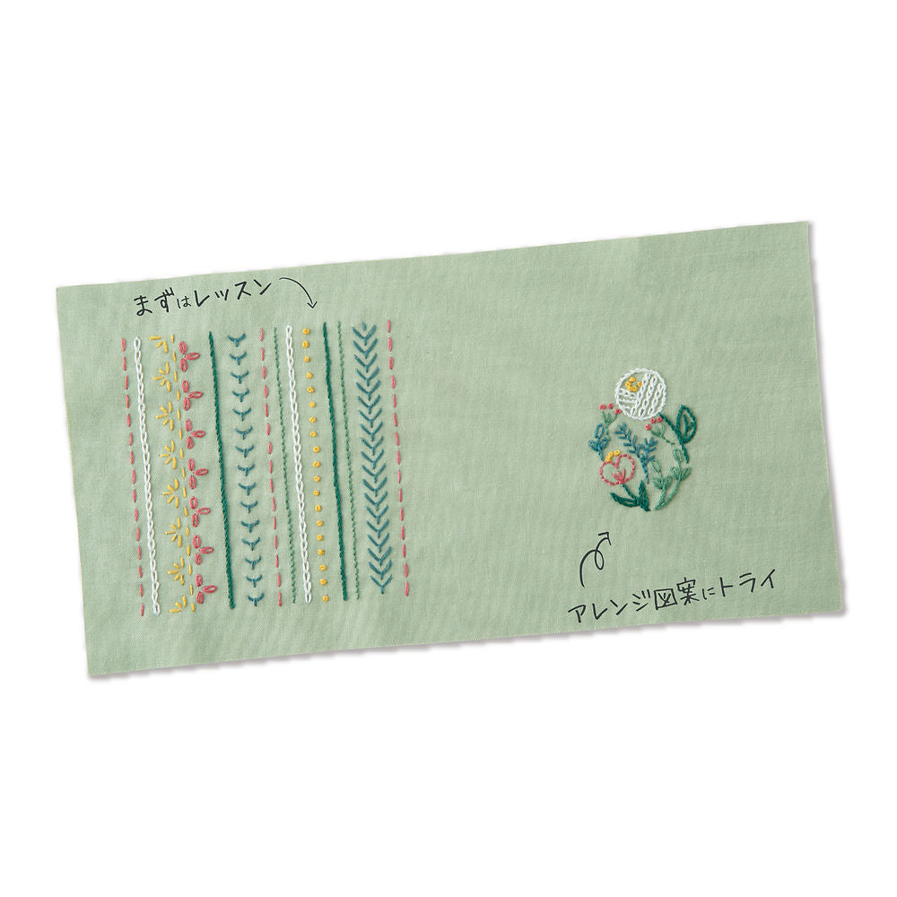 Olympus Garden Party Floral Embroidery Kit (Mint)