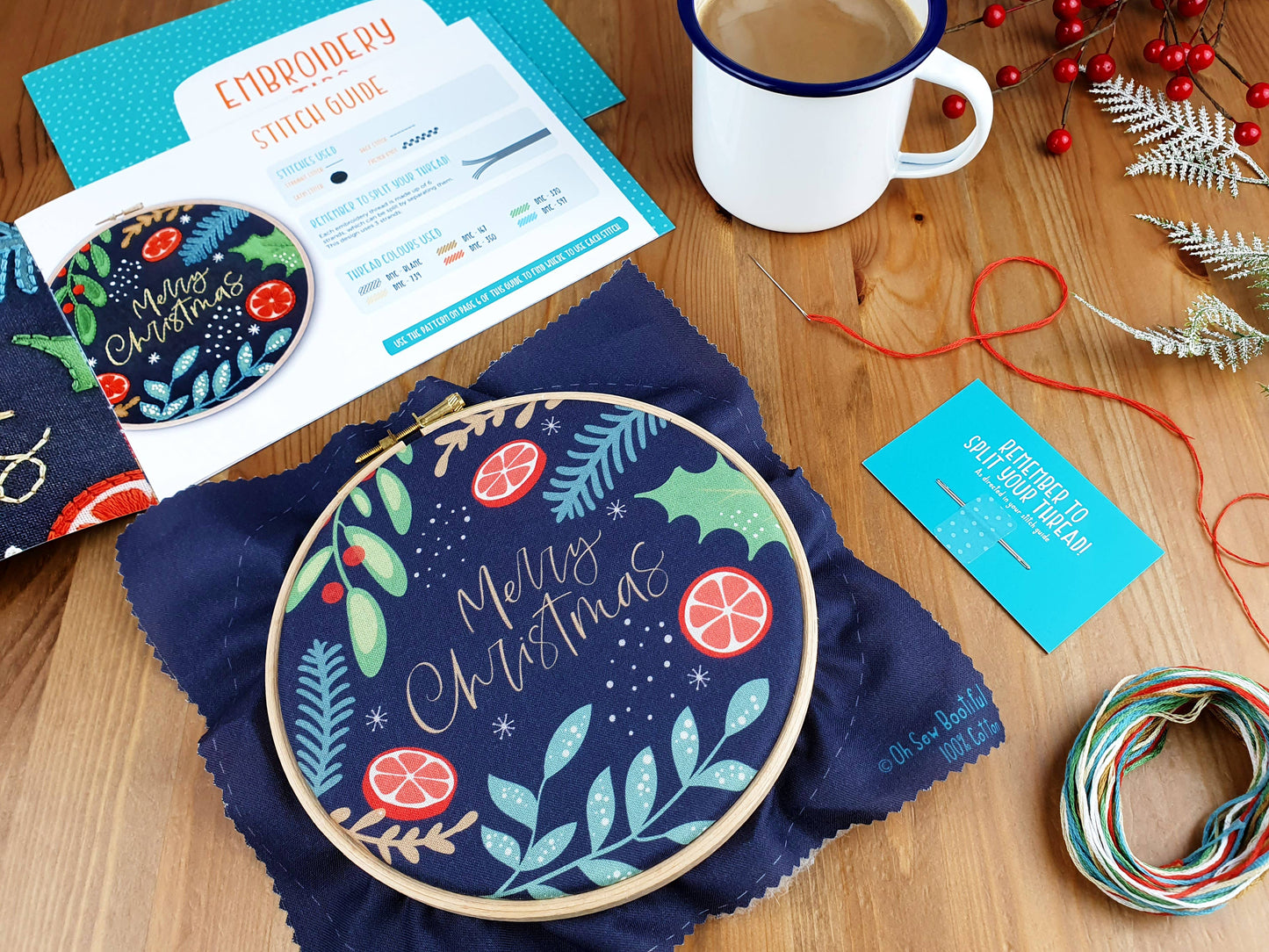 Oh Sew Bootiful 'Merry Christmas' Embroidery Kit