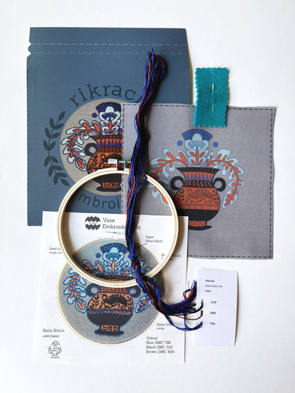 Rikrack Vase Embroidery Kit