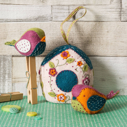 Corinne Lapierre Birdhouse and Two Birds Felt Craft Kit