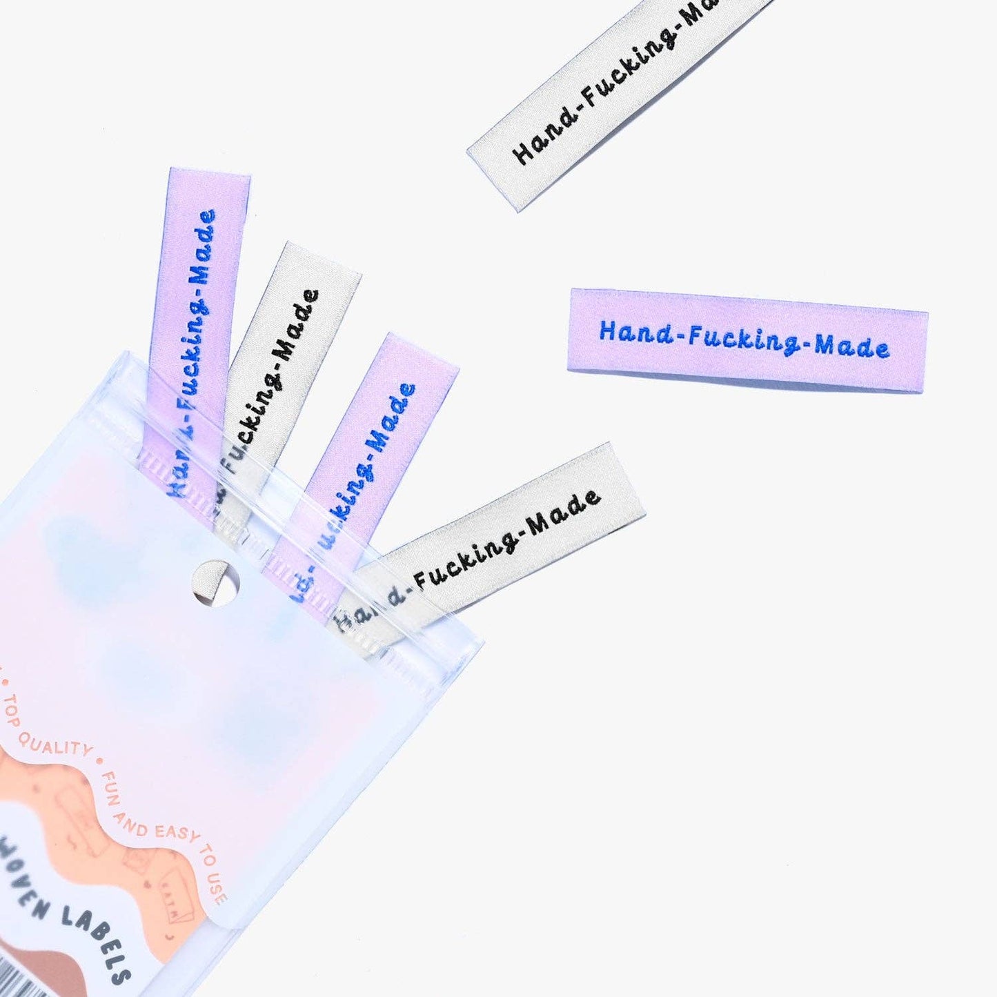 Kylie and The Machine 'Hand-F*cking-Made' Woven Sewing Labels