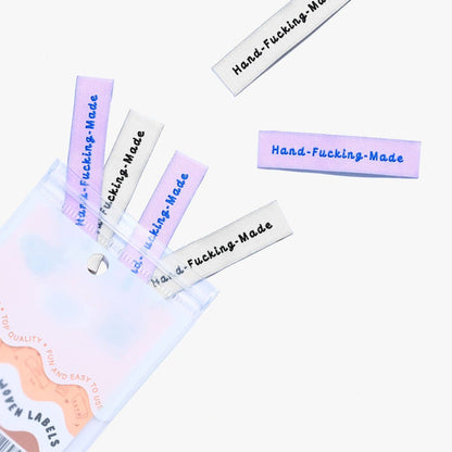 Kylie and The Machine 'Hand-F*cking-Made' Woven Sewing Labels