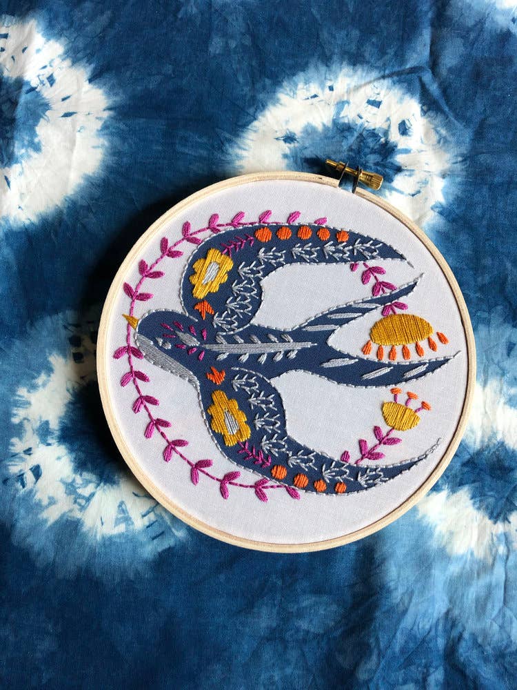 Rikrack Swallow Embroidery Kit