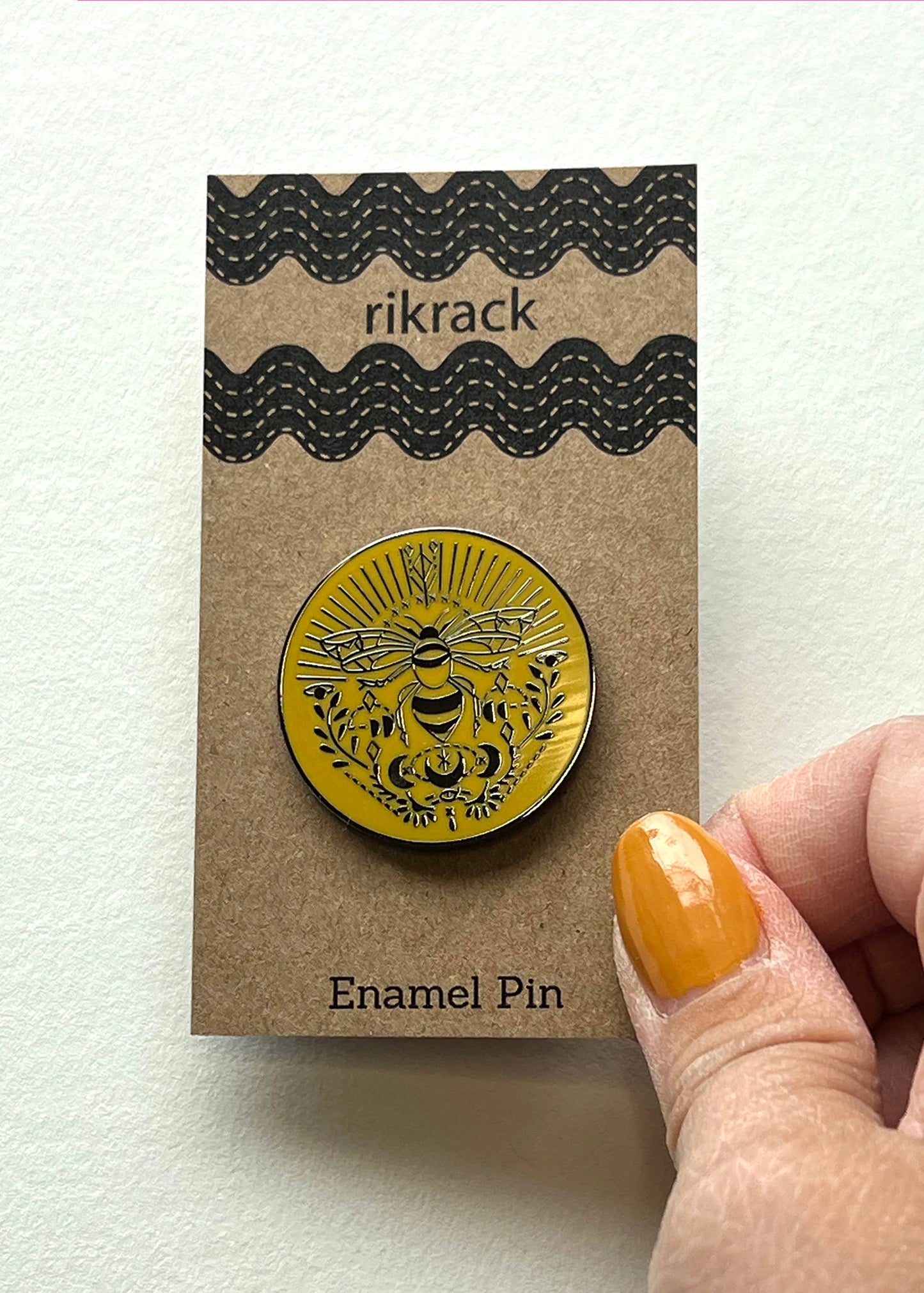 Rikrack Bee Enamel Pin