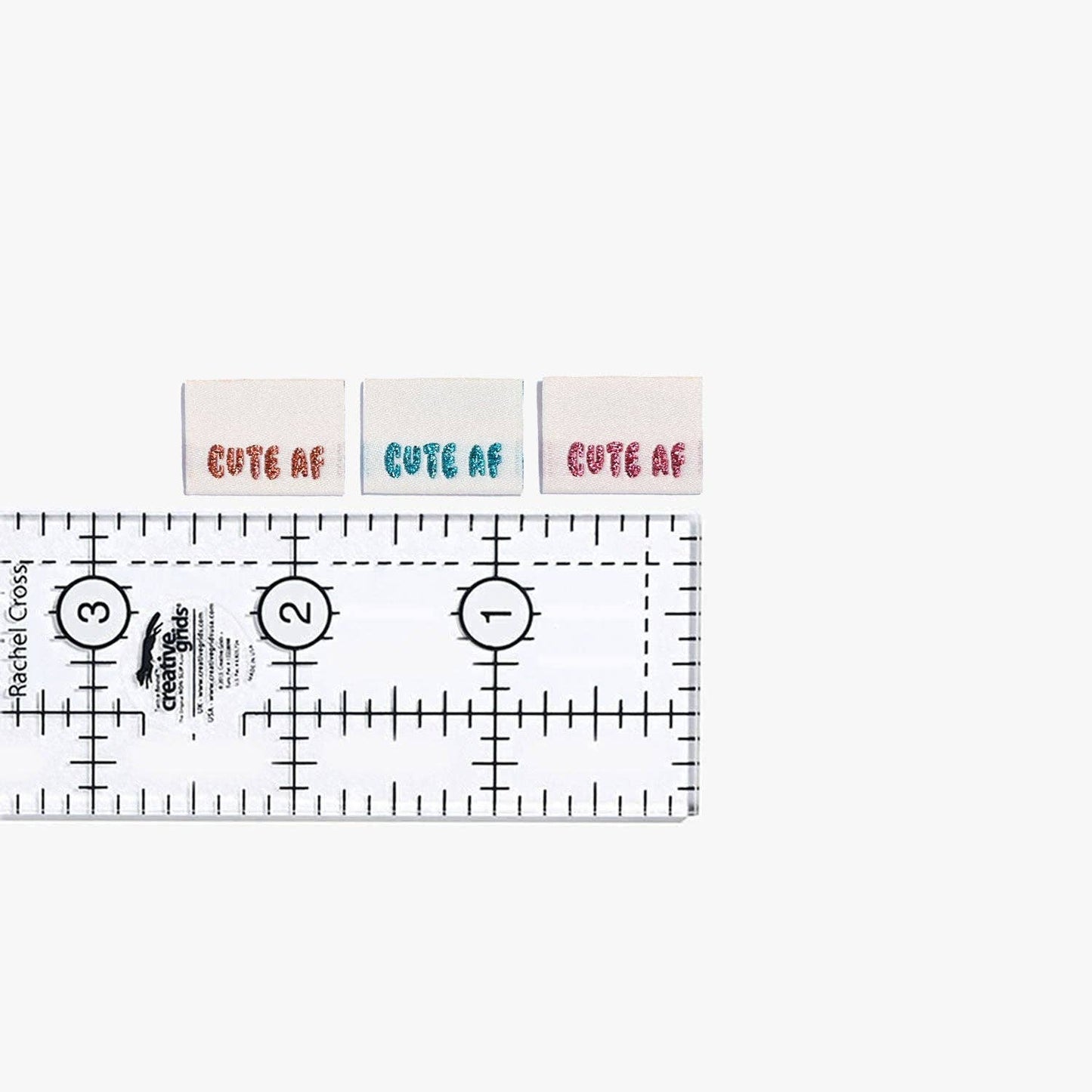 Kylie and The Machine 'Cute AF!' Woven Sewing Labels