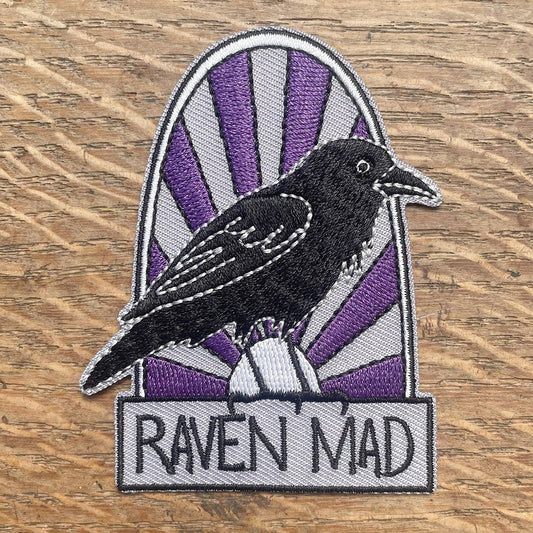 Bridget Farmer Printmaker 'Raven Mad' Embroidered Patch