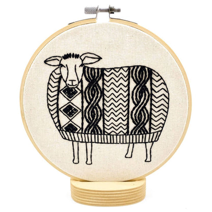 Hook, Line & Tinker Sweater Weather Sheep Complete Embroidery Kit