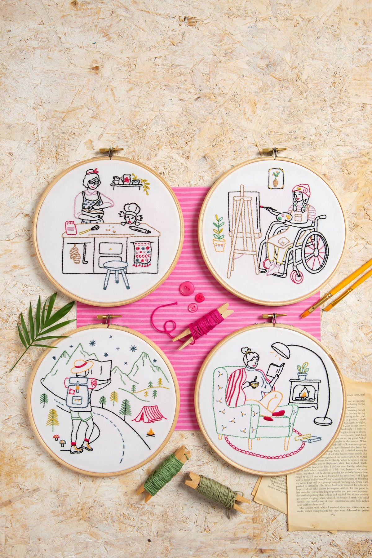 Hawthorn Handmade Wonderful Women Embroidery Kit (Baking)