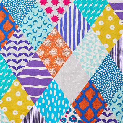 Echino by Kokka Rhombus (Multi) ($64/metre)