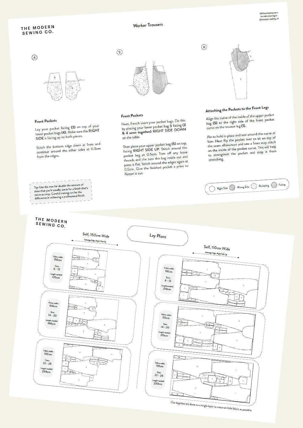 The Modern Sewing Co Worker Trousers (Women's) Paper Pattern