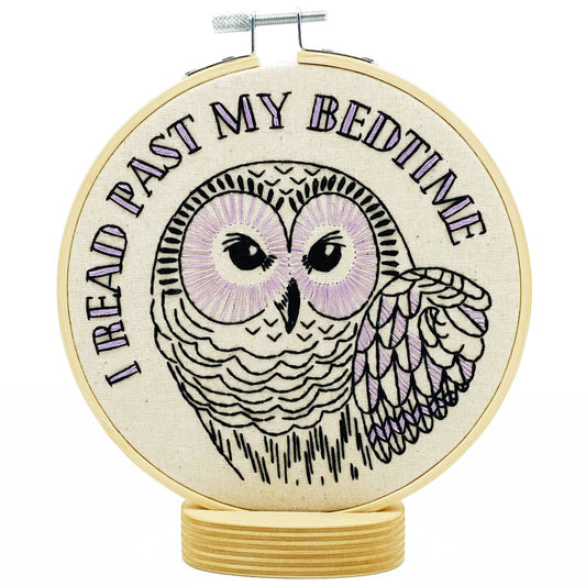 Hook, Line & Tinker I Read Past my Bedtime Complete Embroidery Kit