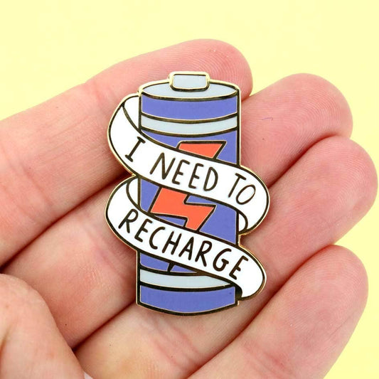 Jubly-Umph 'I Need To Recharge' Enamel Lapel Pin