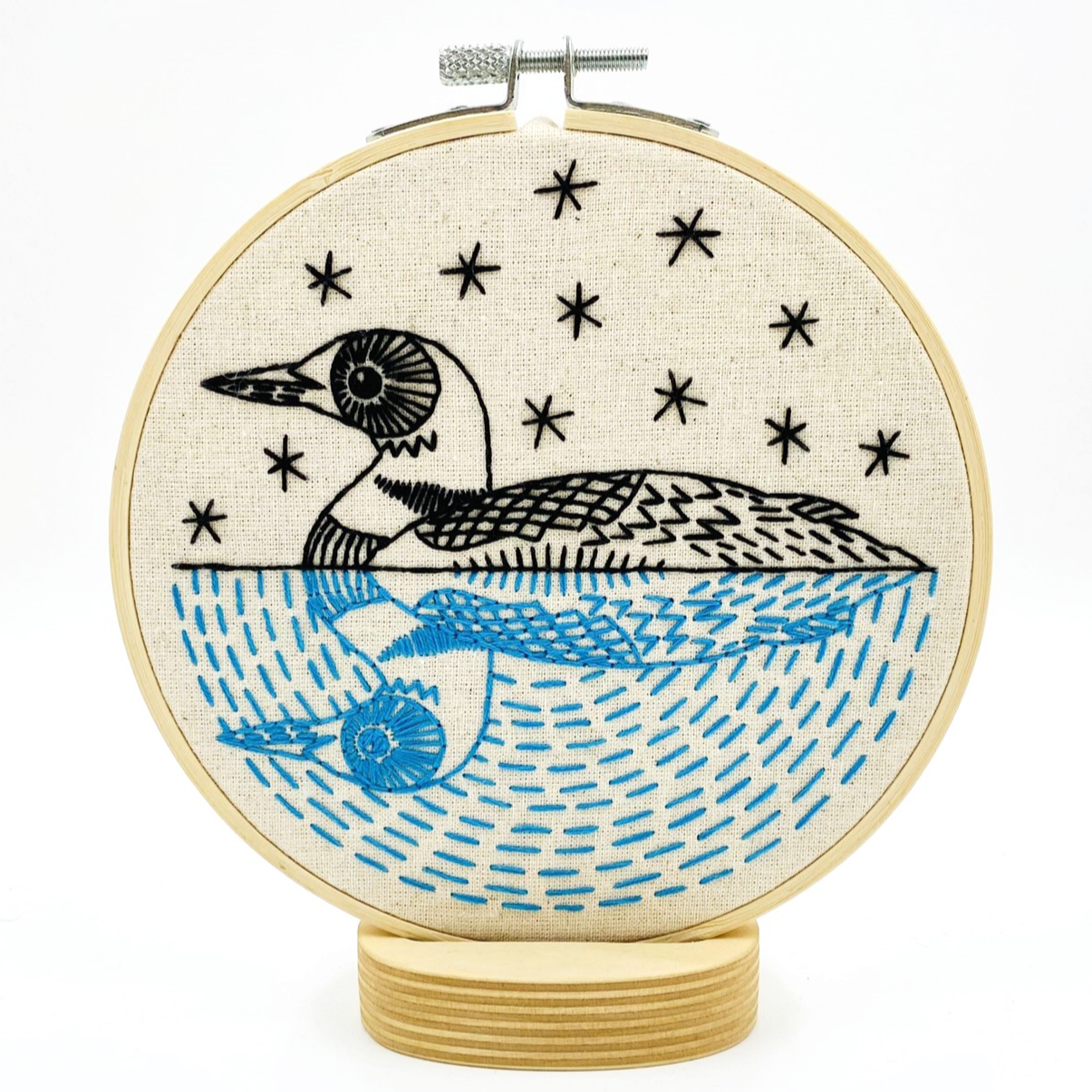 Hook, Line & Tinker Loon Complete Embroidery Kit