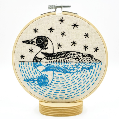 Hook, Line & Tinker Loon Complete Embroidery Kit