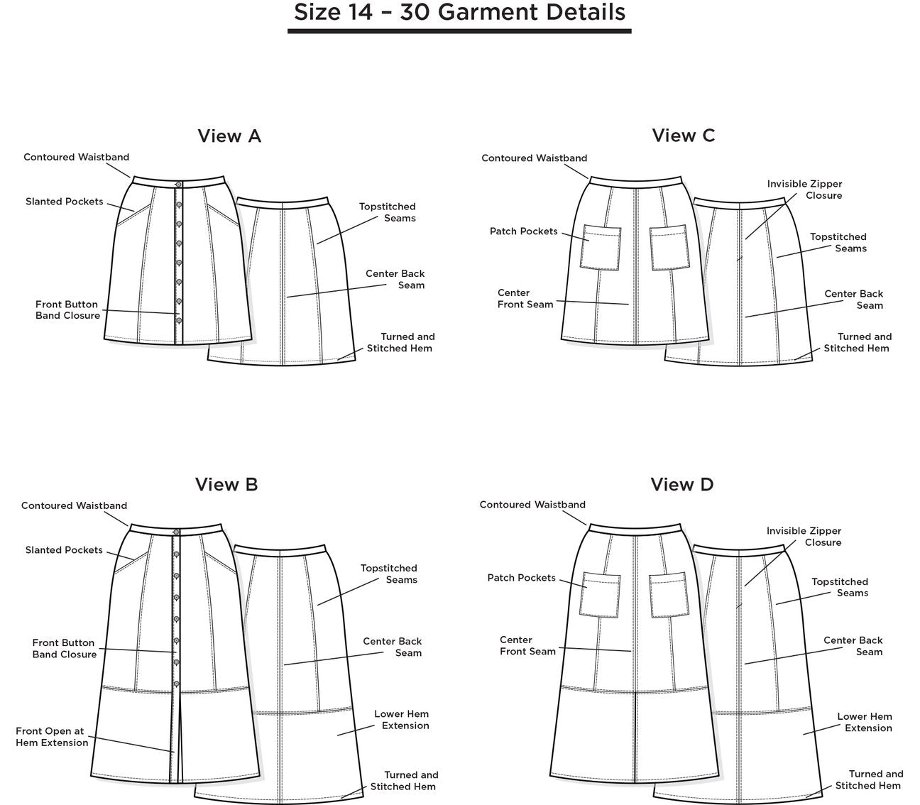 Grainline Studio Reed Skirt