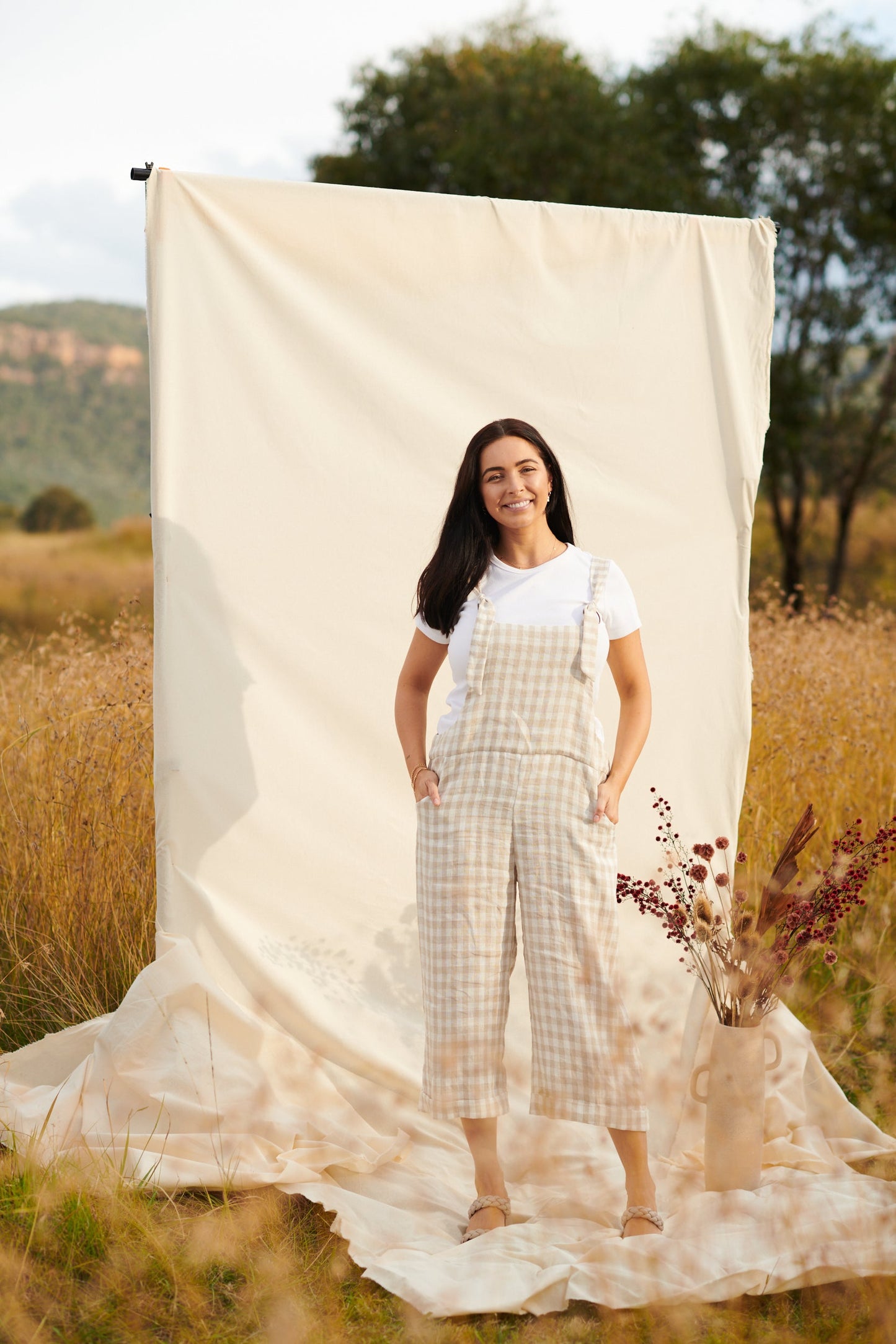 modern easy sewing pattern overalls with pockets adjustable strap