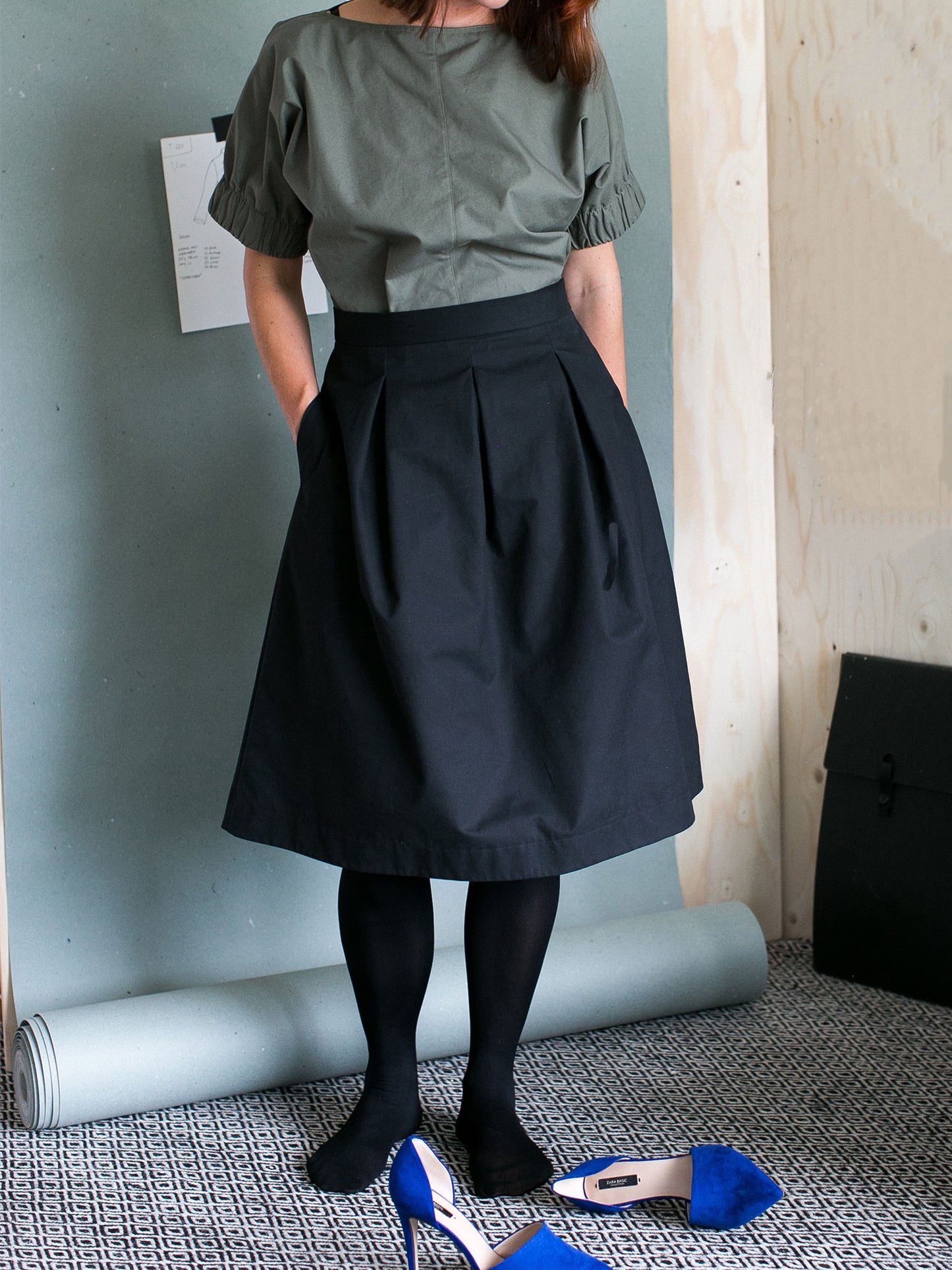 The Assembly Line Three Pleat Skirt